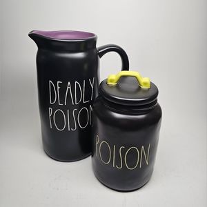 NEW Rae Dunn Poison Pitcher and Canister Set of 2